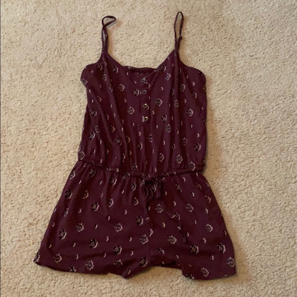 Purple Floral Romper